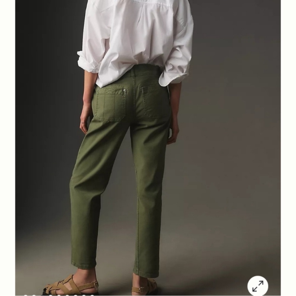 Anthropologie Pilcro The Wanderer Jeans Womens 28 Green Cotton High Rise Pants - Picture 3 of 6